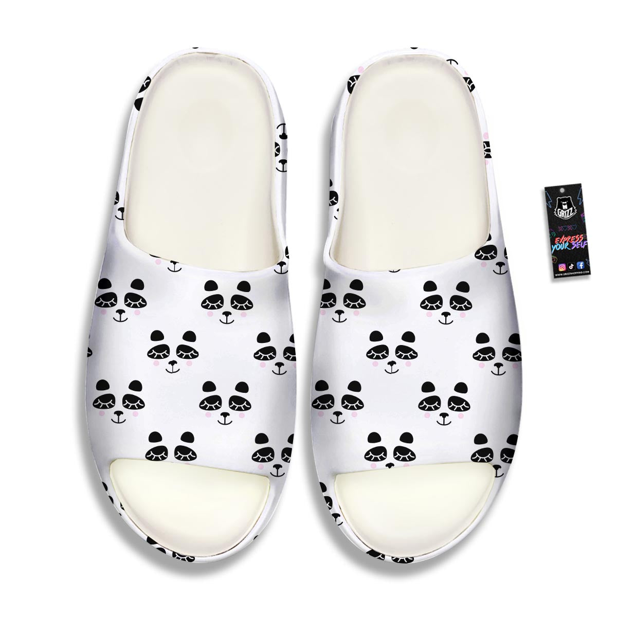 Emoji Bear Sleeping Print Pattern Sandals-grizzshop
