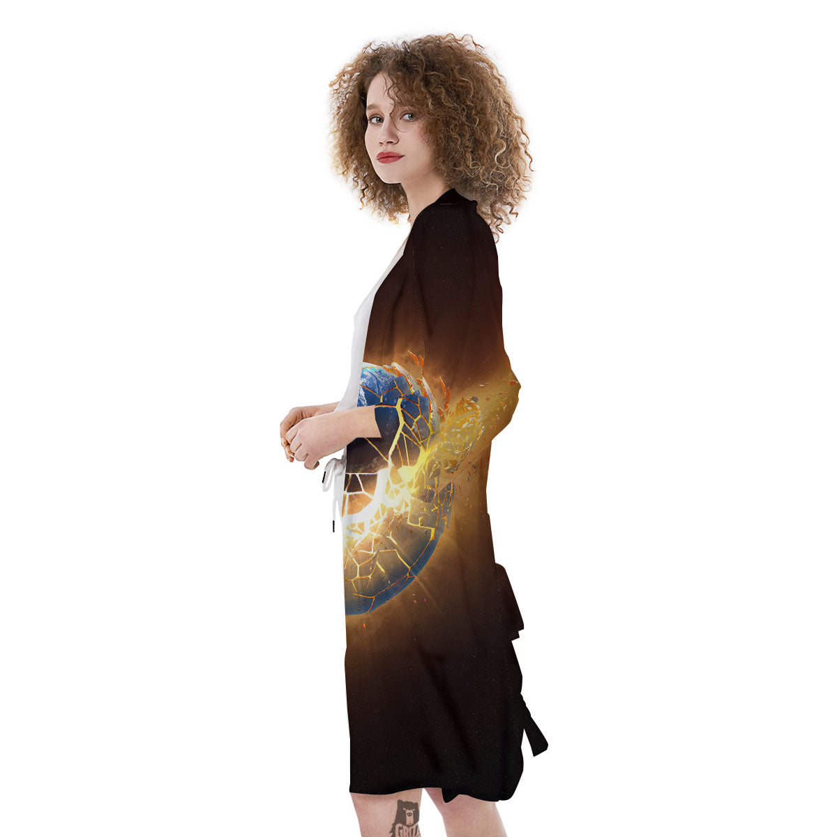 End Of The Earth Print Kimono-grizzshop