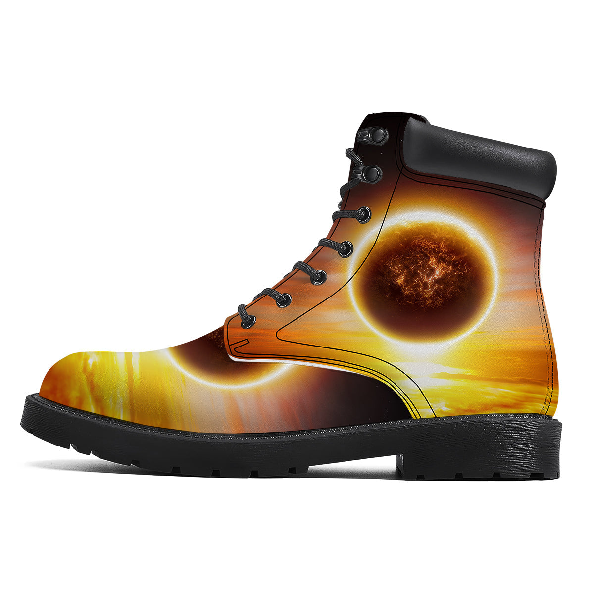 End Of The Planet Apocalyptic Print Boots-grizzshop
