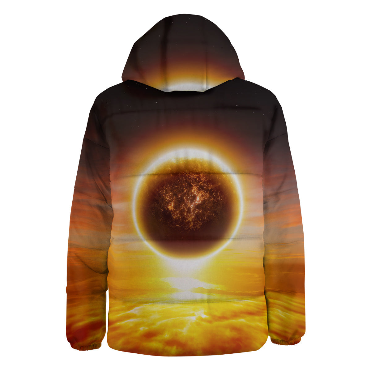 End Of The Planet Apocalyptic Print Down Jacket-grizzshop