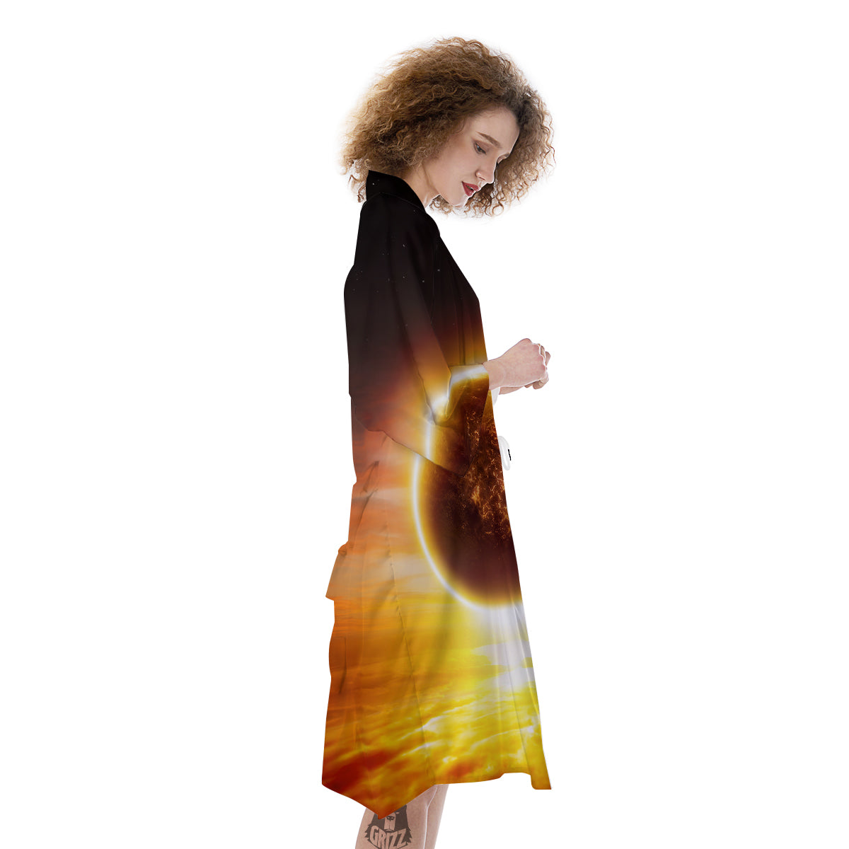 End Of The Planet Apocalyptic Print Kimono-grizzshop