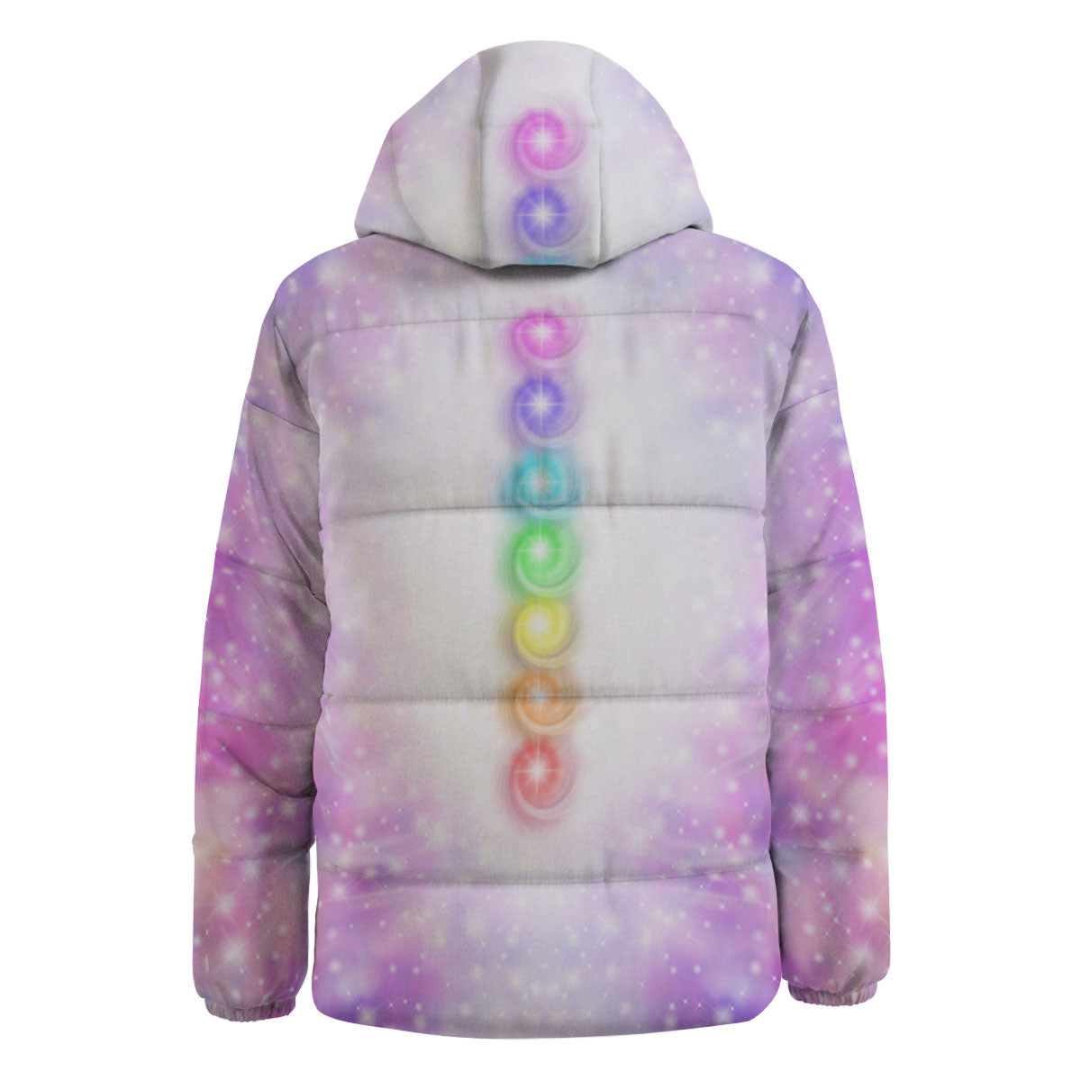 Energy Seven Chakras Print Down Jacket-grizzshop