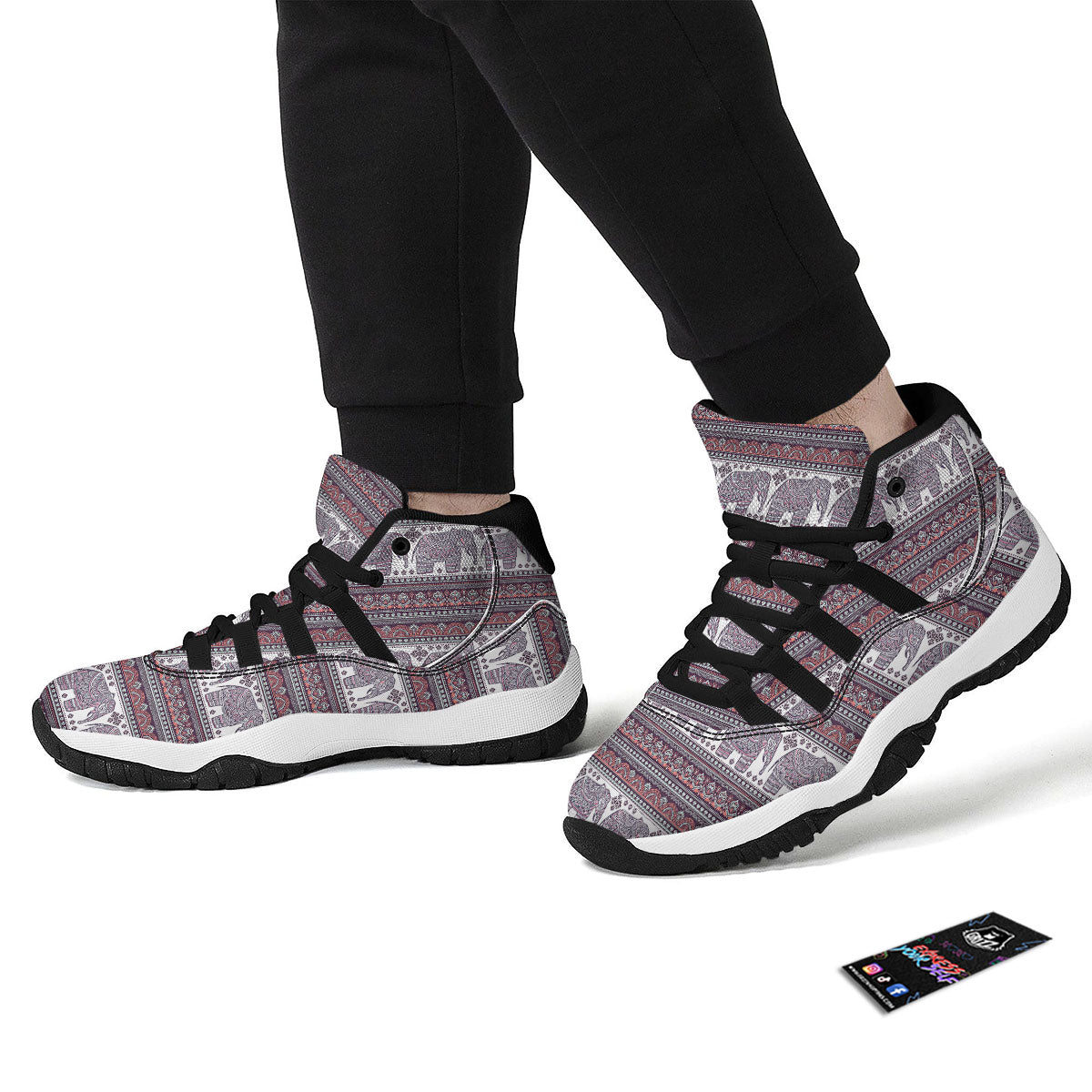English Bulldog Cute Print Pattern Black Bball Shoes-grizzshop