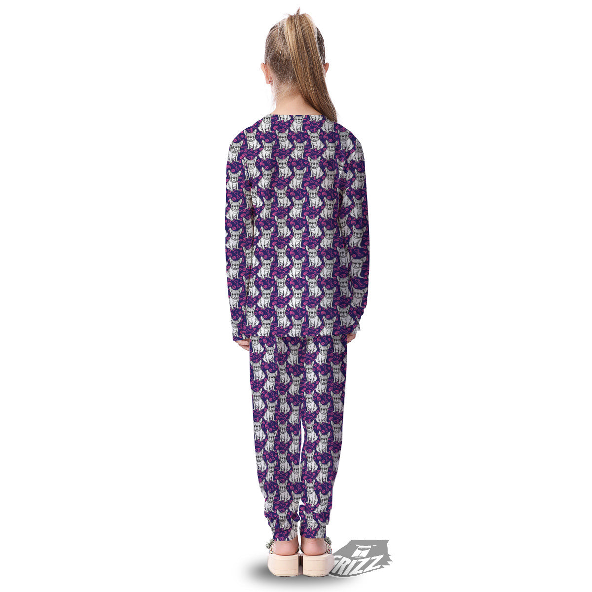 English Bulldog Cute Print Pattern Kid's Pajamas-grizzshop