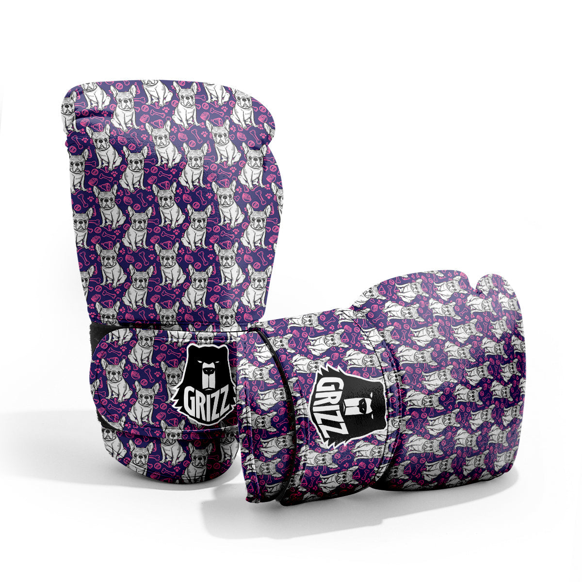 English Bulldog Cute Print Pattern Pro Boxing Glove