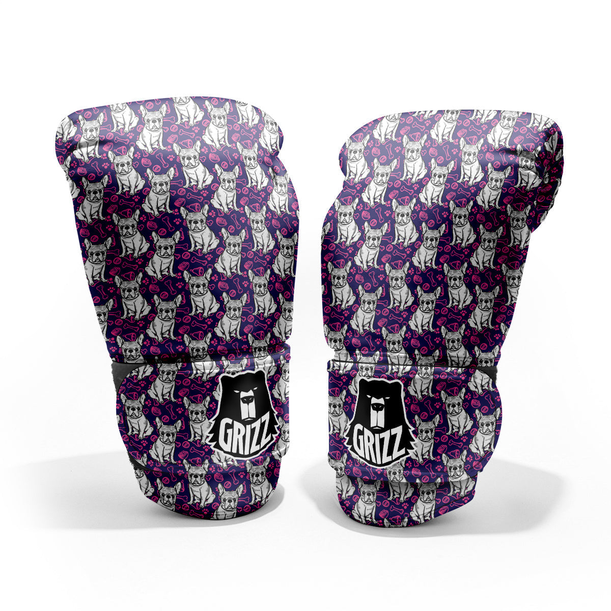 English Bulldog Cute Print Pattern Pro Boxing Glove
