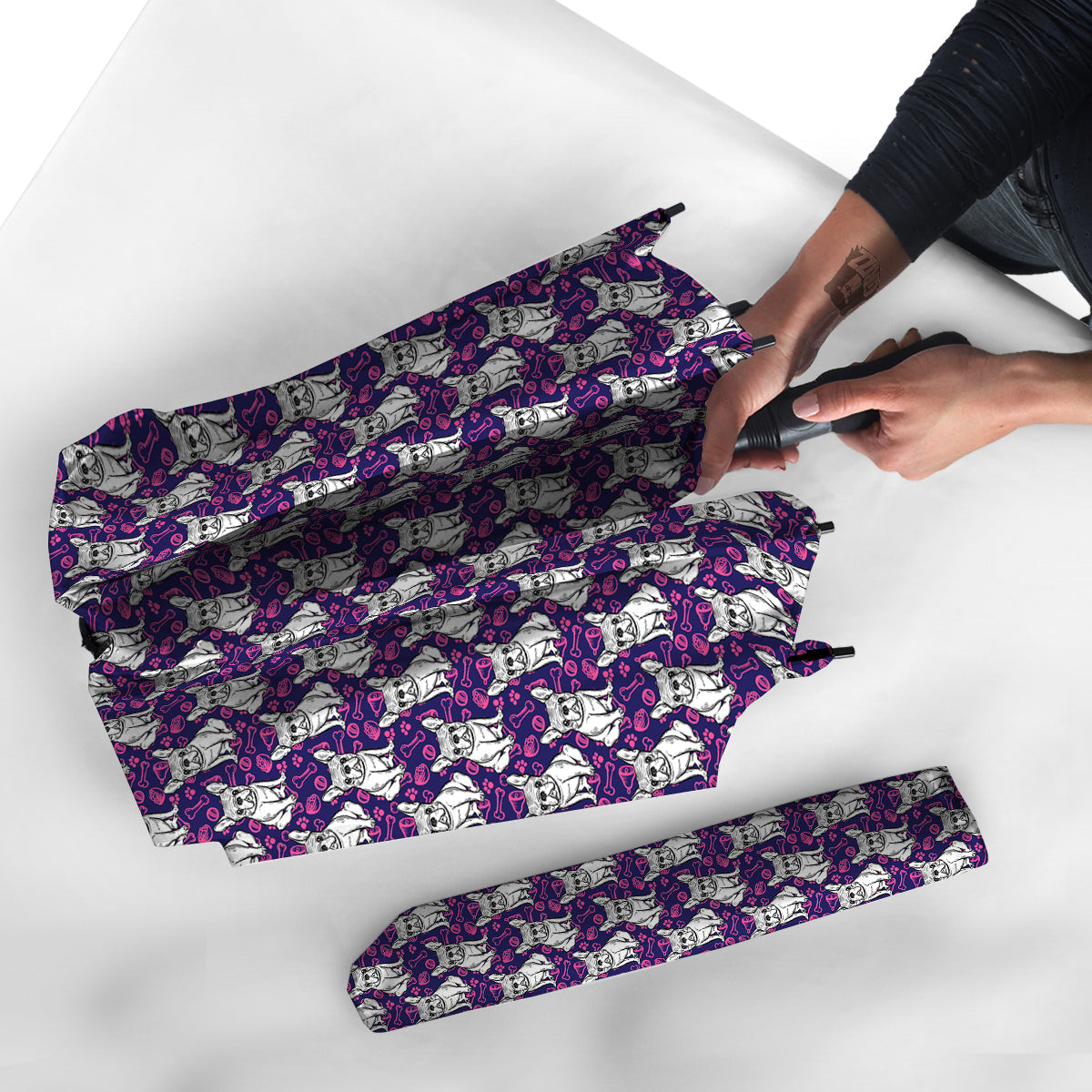 English Bulldog Cute Print Pattern Umbrella-grizzshop