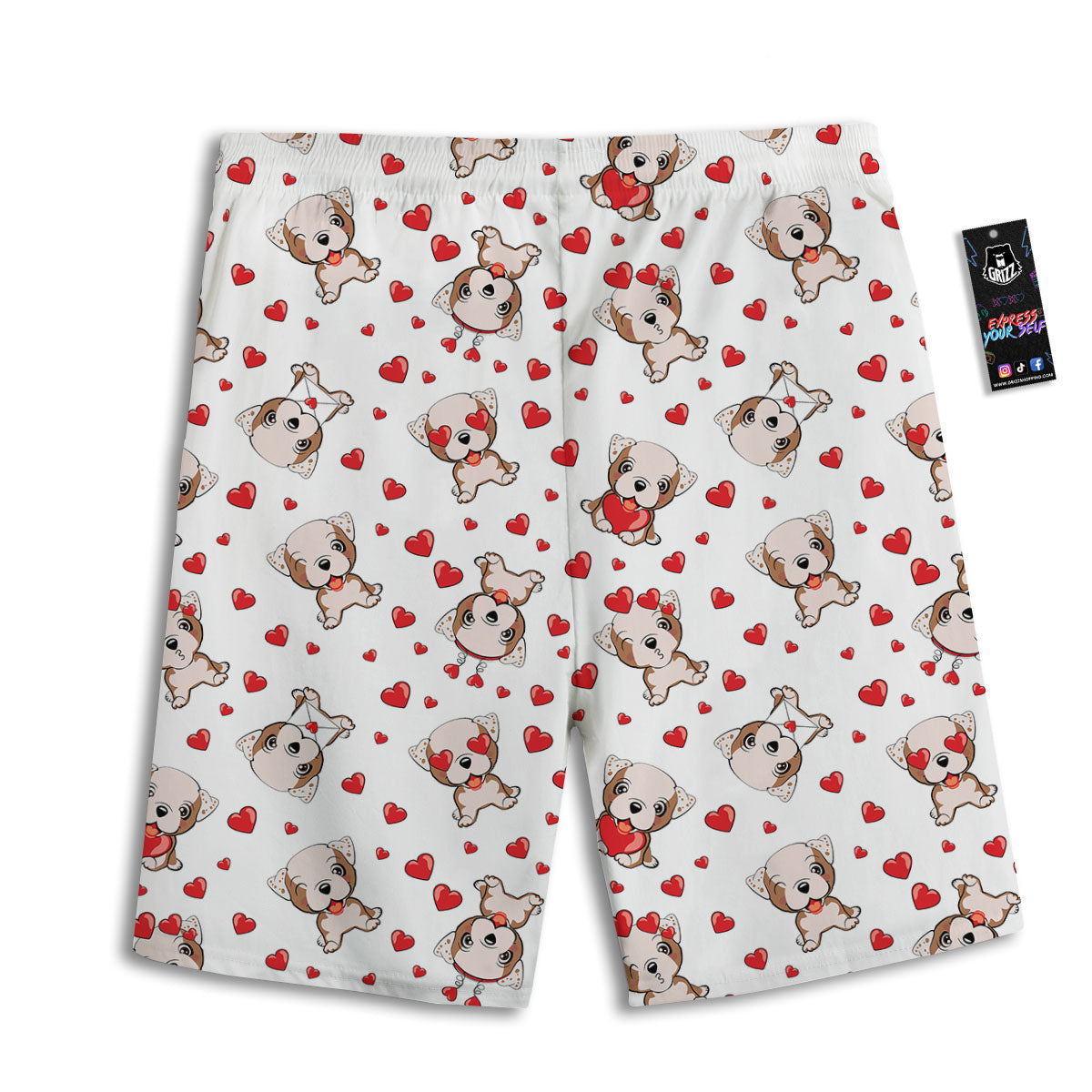 English Bulldog Lovely Print Pattern Men's Athletic Shorts