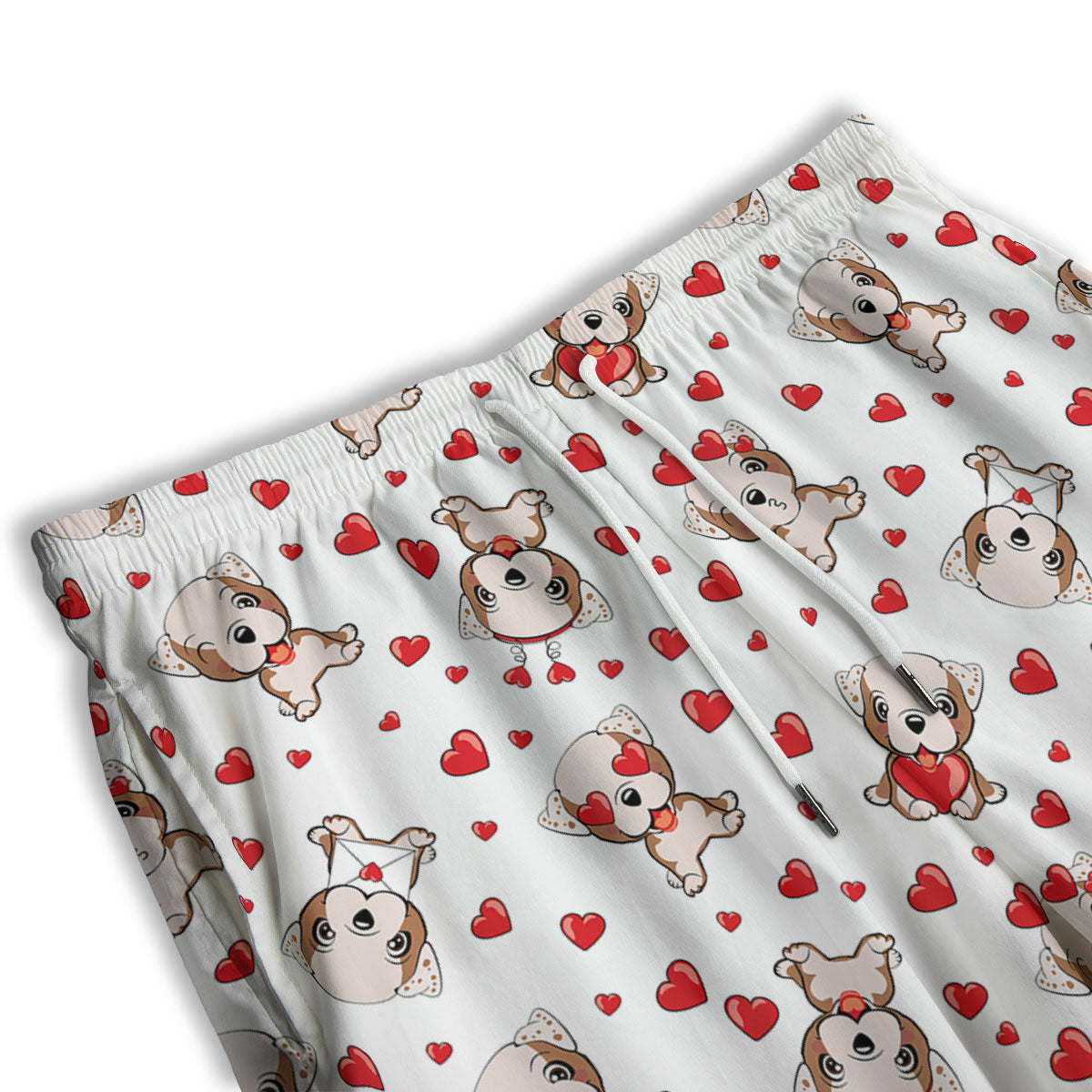 English Bulldog Lovely Print Pattern Men's Athletic Shorts