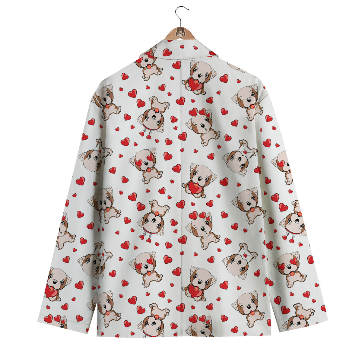 English Bulldog Lovely Print Pattern Men's Blazer-grizzshop