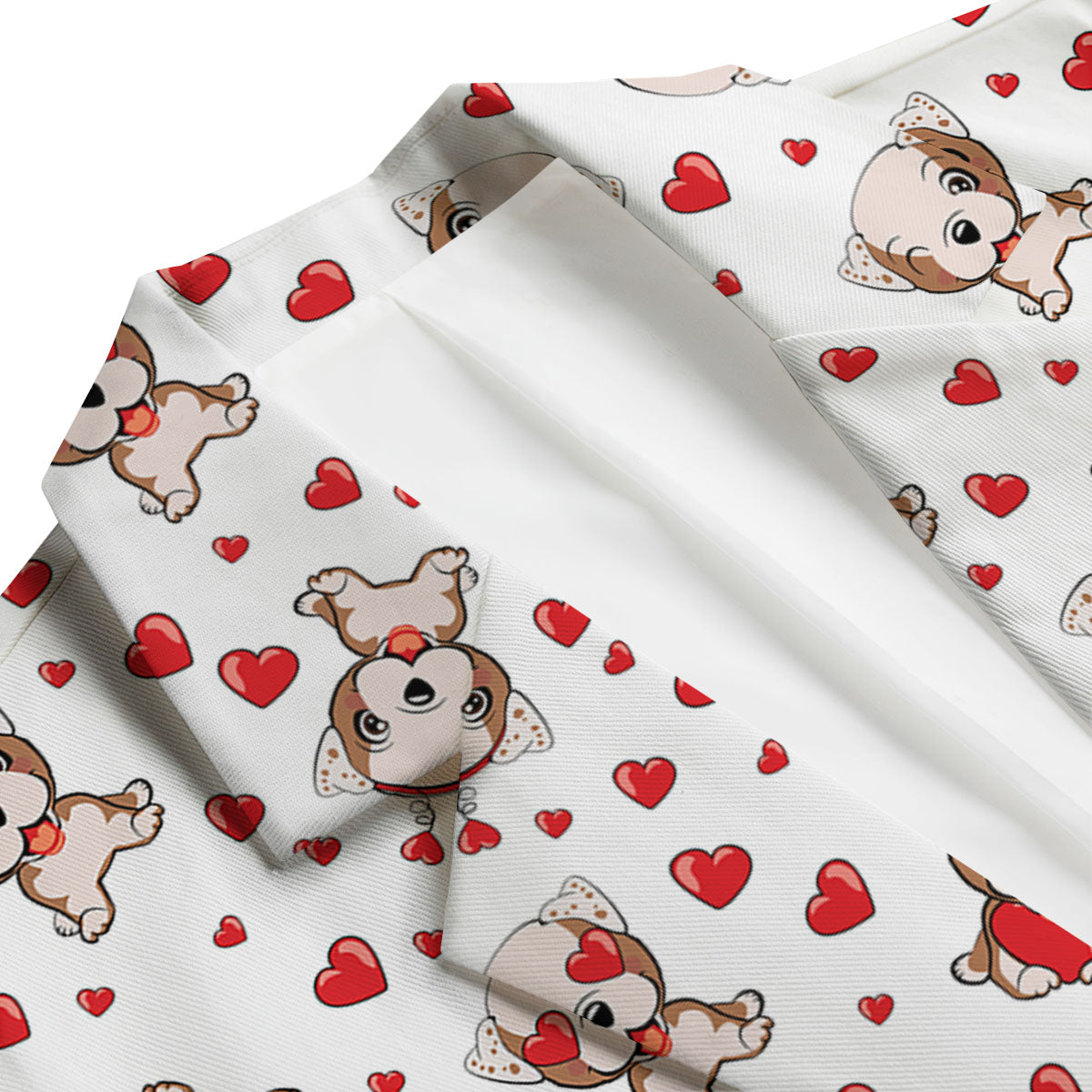 English Bulldog Lovely Print Pattern Men's Blazer-grizzshop