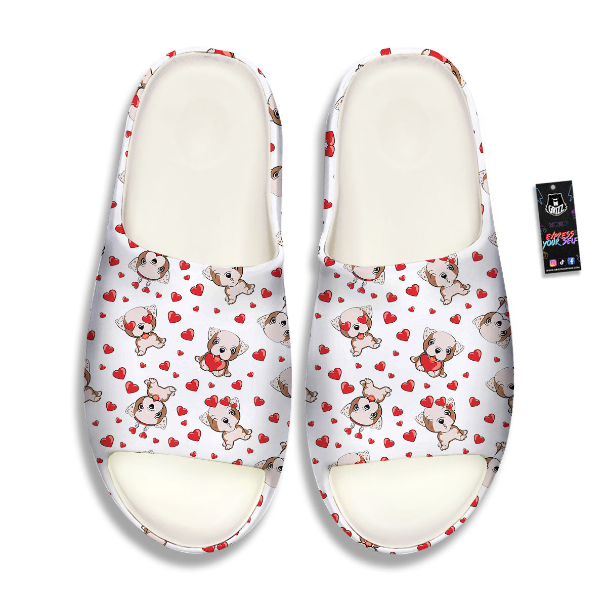 English Bulldog Lovely Print Pattern Sandals-grizzshop