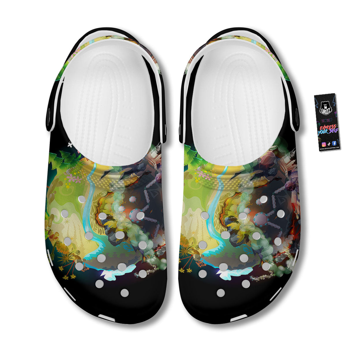 Environmental Destruction Print Clog-grizzshop