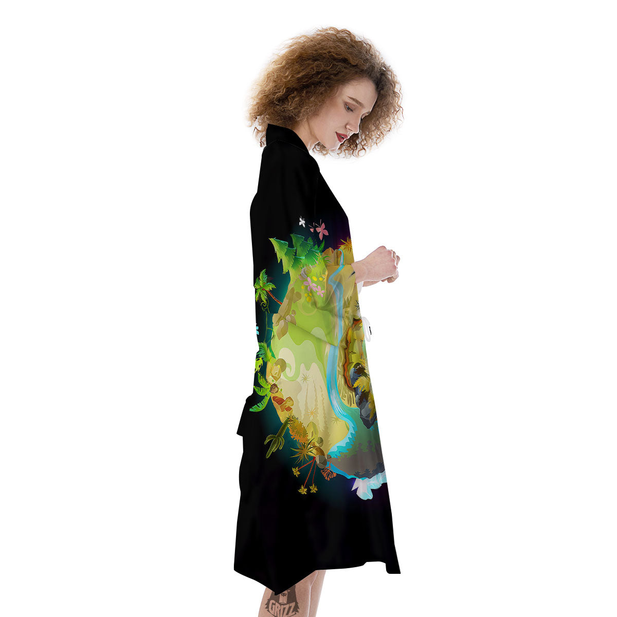 Environmental Destruction Print Kimono-grizzshop