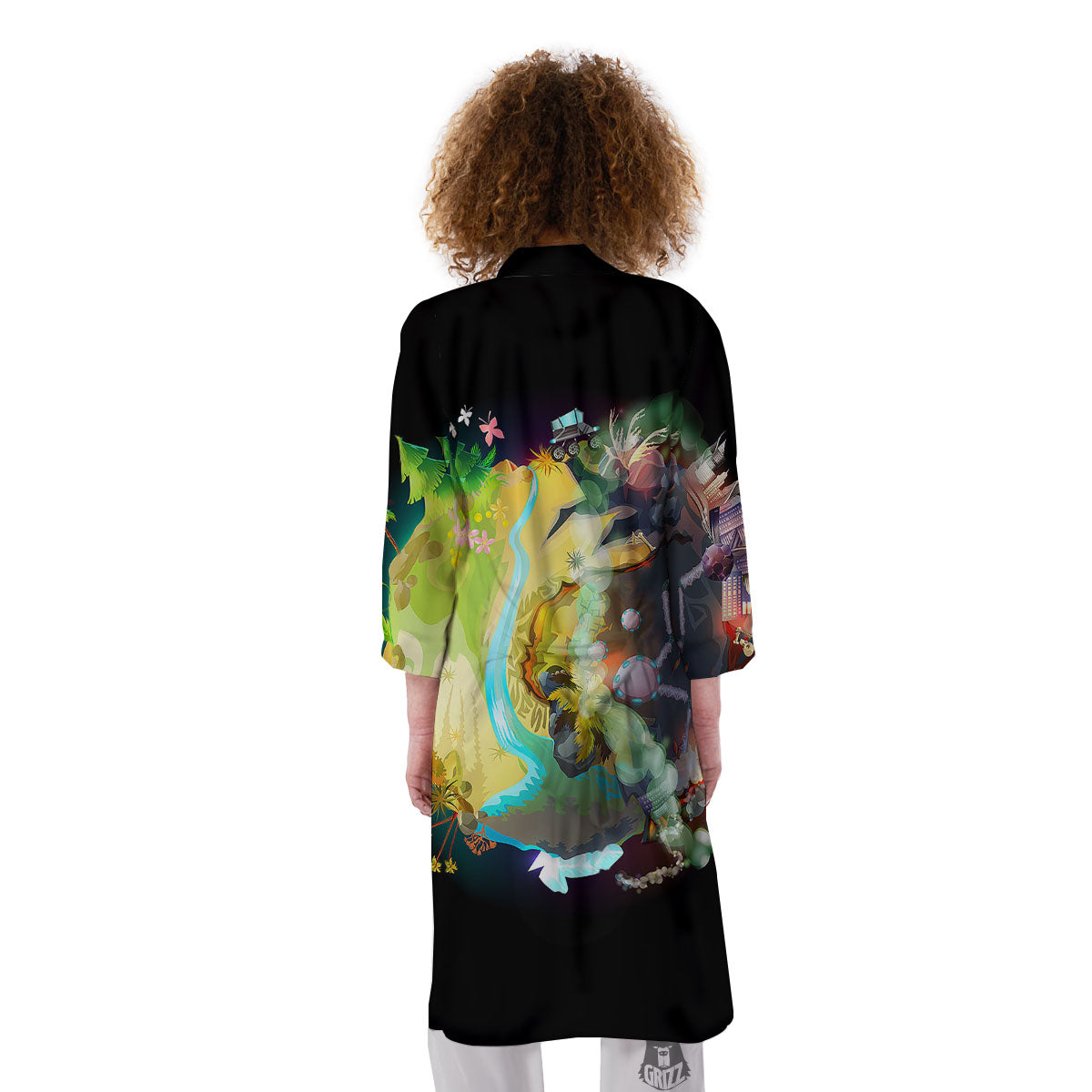Environmental Destruction Print Kimono-grizzshop