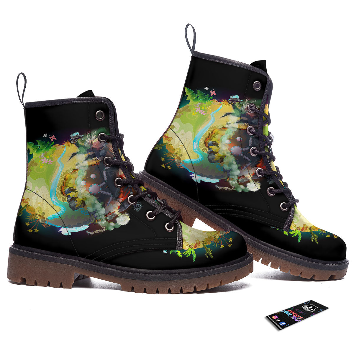 Environmental Destruction Print Work Boots-grizzshop