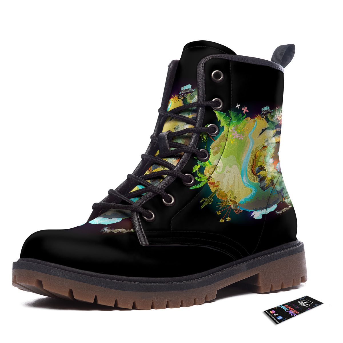 Environmental Destruction Print Work Boots-grizzshop
