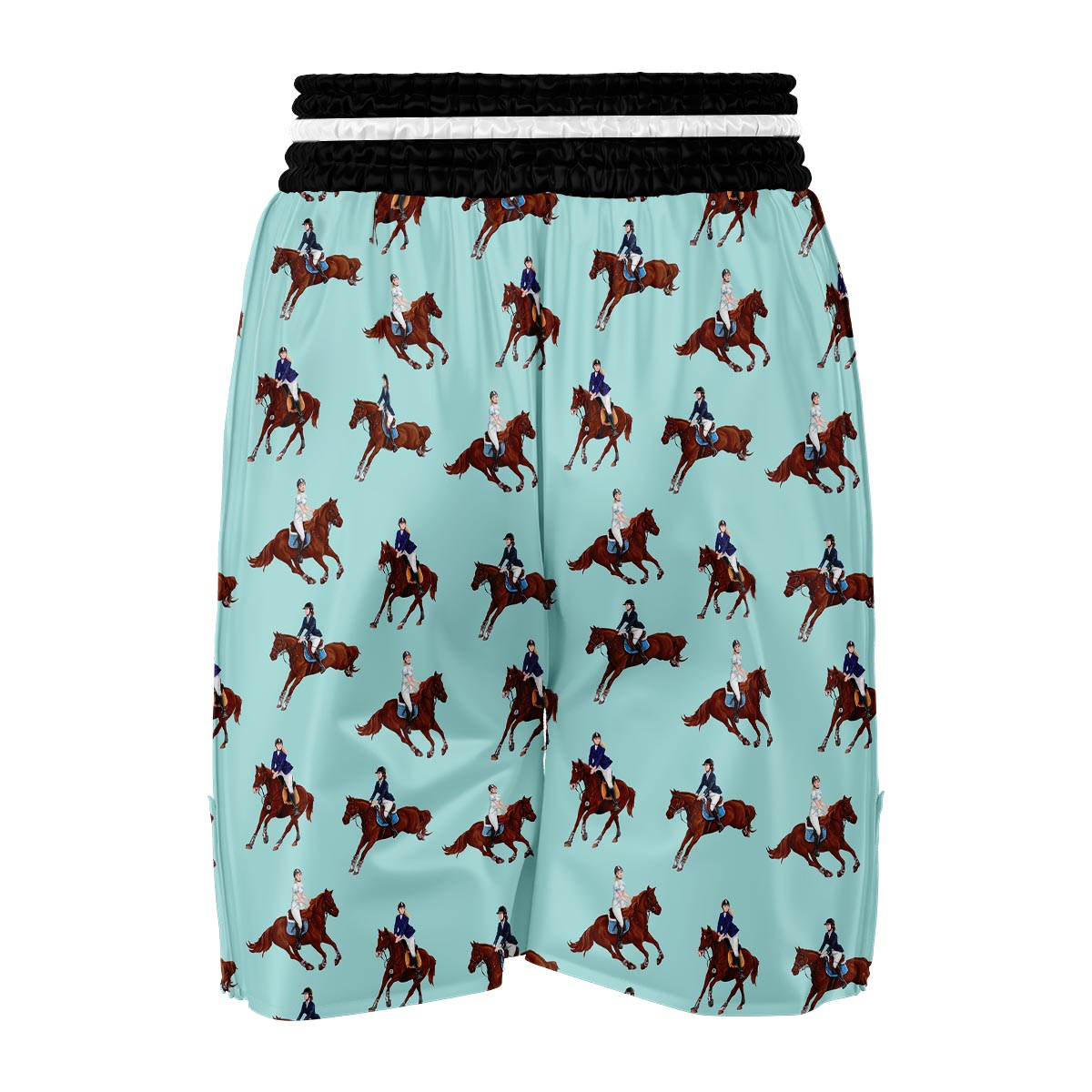Equestrian Print Pattern Boxing Shorts-grizzshop