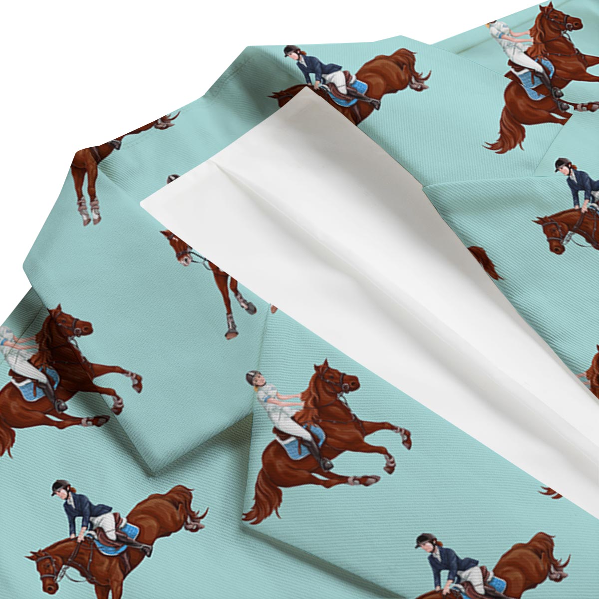 Equestrian Print Pattern Men's Blazer-grizzshop