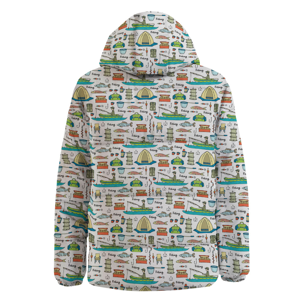 Equipment Fishing Print Pattern Down Jacket-grizzshop