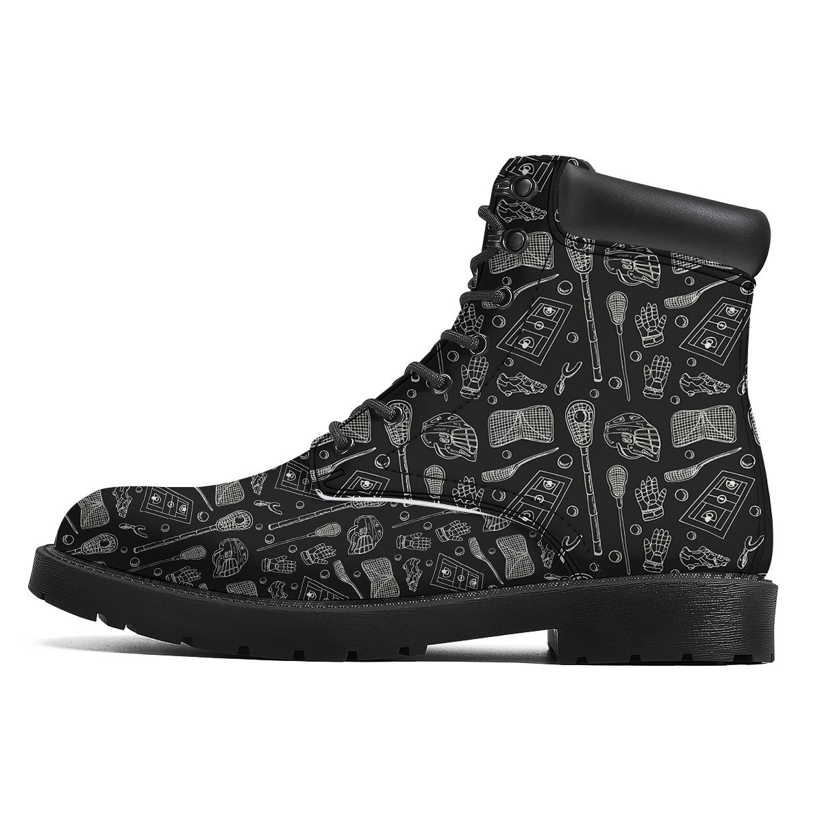 Equipment Lacrosse Print Pattern Boots-grizzshop