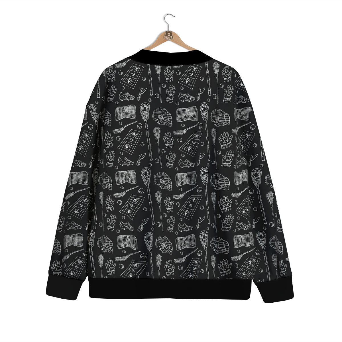 Equipment Lacrosse Print Pattern Cardigan-grizzshop