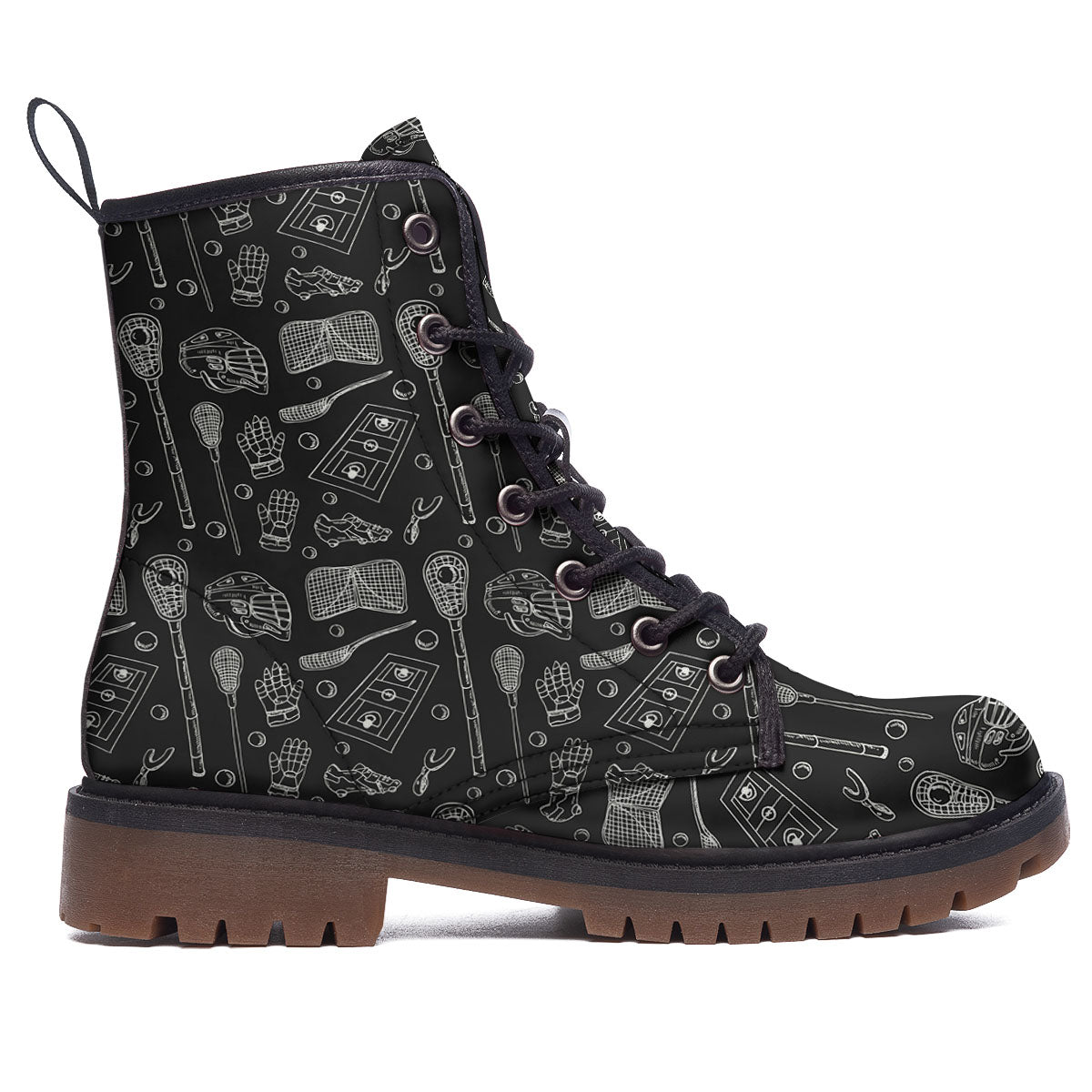 Equipment Lacrosse Print Pattern Work Boots-grizzshop