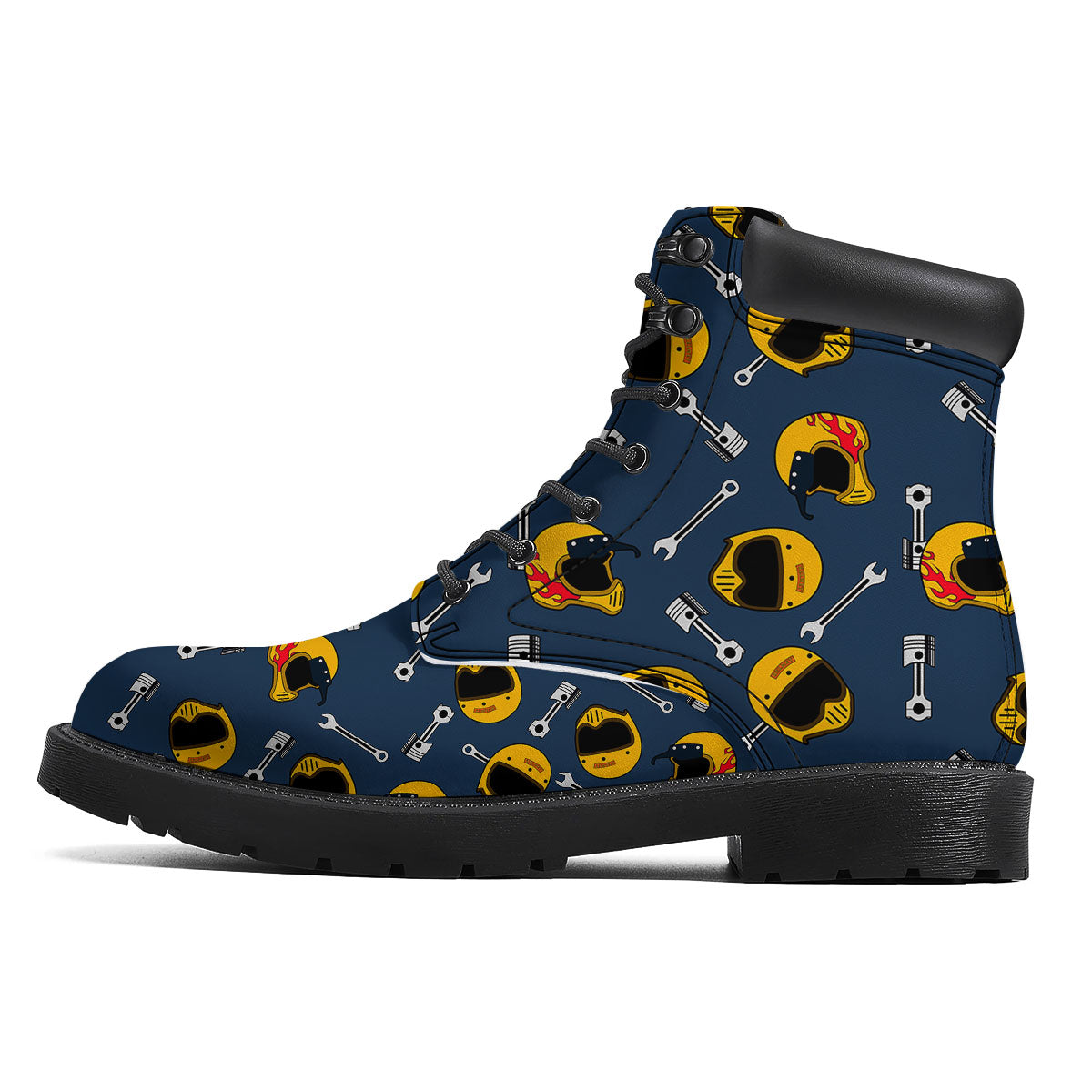 Equipment Motorcycle Print Pattern Boots-grizzshop