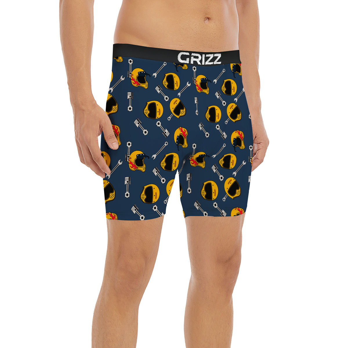 Equipment Motorcycle Print Pattern Boxer Briefs-grizzshop