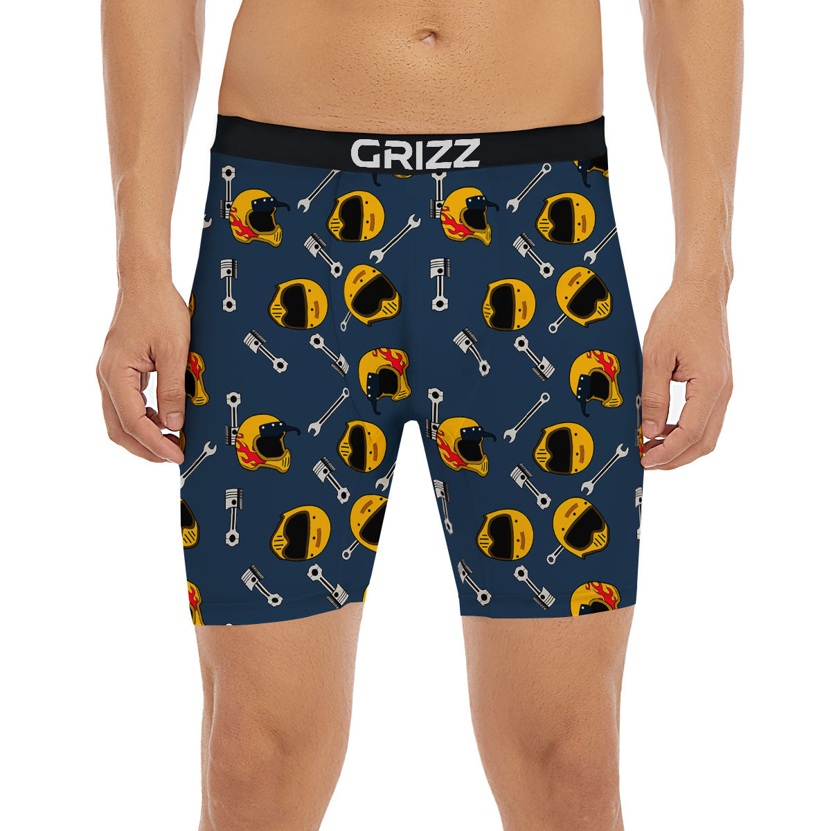 Equipment Motorcycle Print Pattern Boxer Briefs-grizzshop