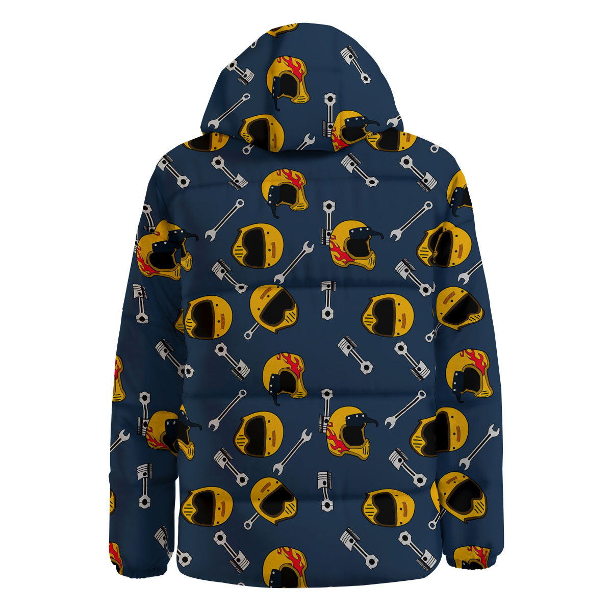 Equipment Motorcycle Print Pattern Down Jacket-grizzshop