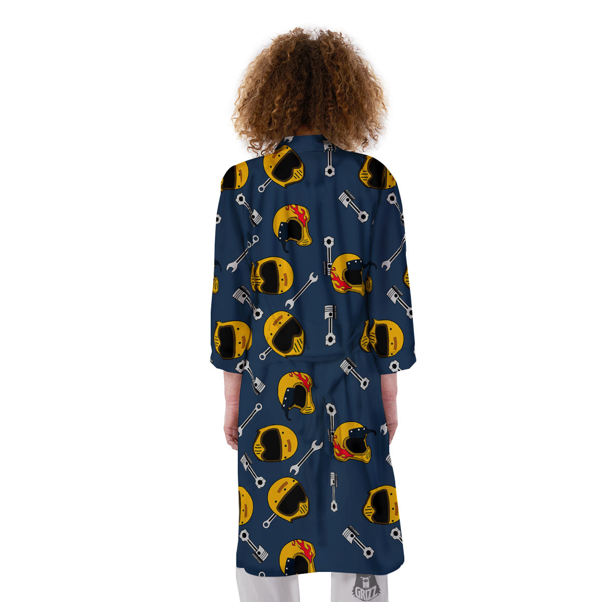 Equipment Motorcycle Print Pattern Kimono-grizzshop