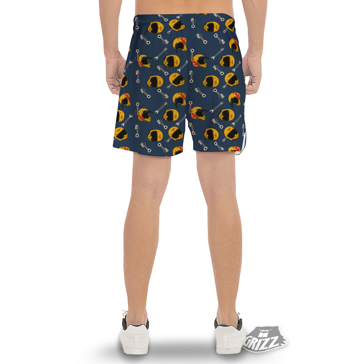 Equipment Motorcycle Print Pattern Men's Gym Shorts-grizzshop