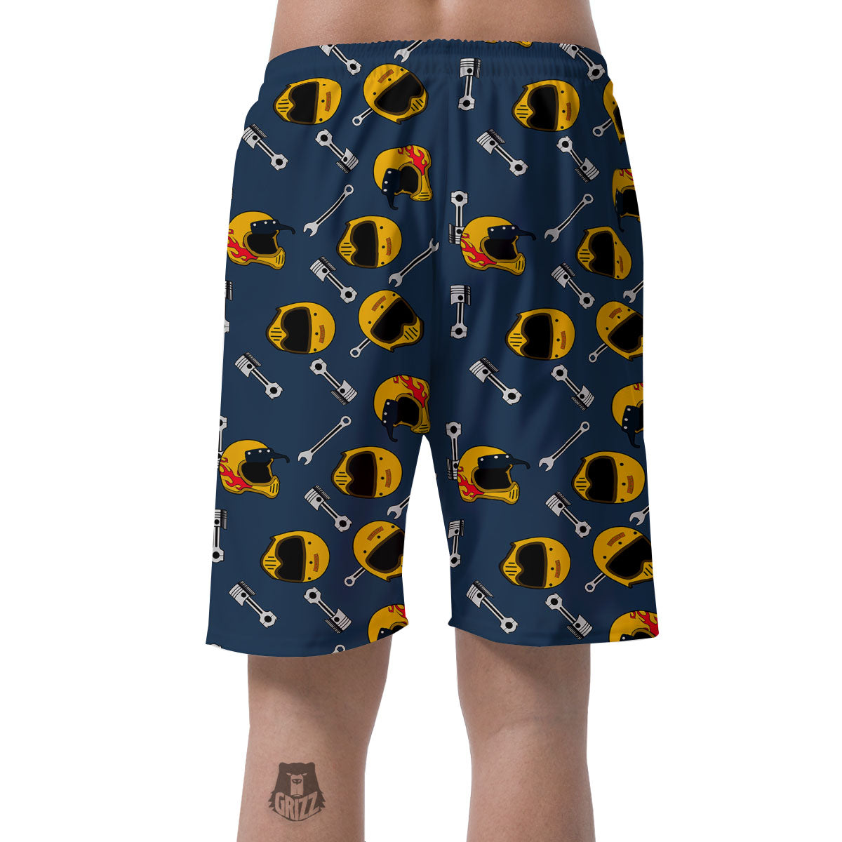 Equipment Motorcycle Print Pattern Men's Shorts-grizzshop