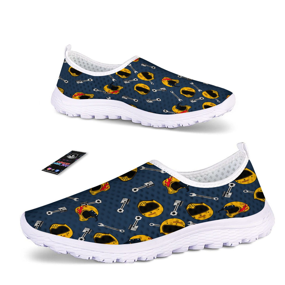 Equipment Motorcycle Print Pattern Nurse Shoes-grizzshop