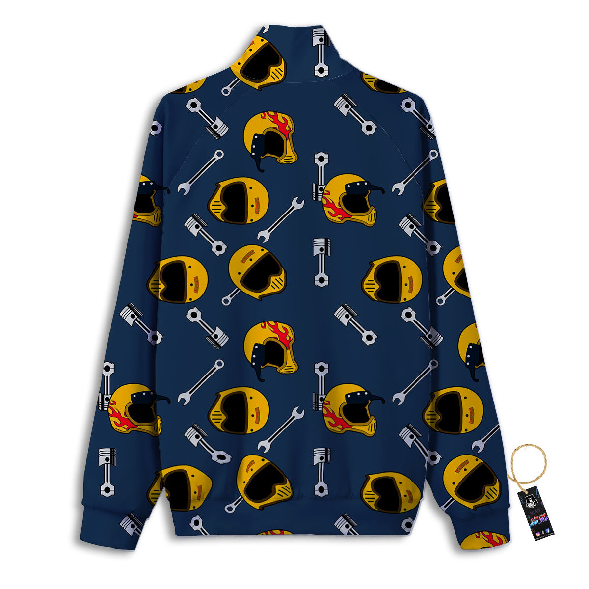 Equipment Motorcycle Print Pattern Track Jacket-grizzshop