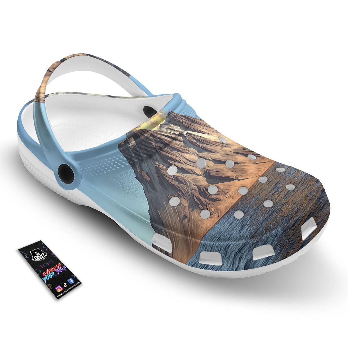 Eruption Volcano Print Clog-grizzshop