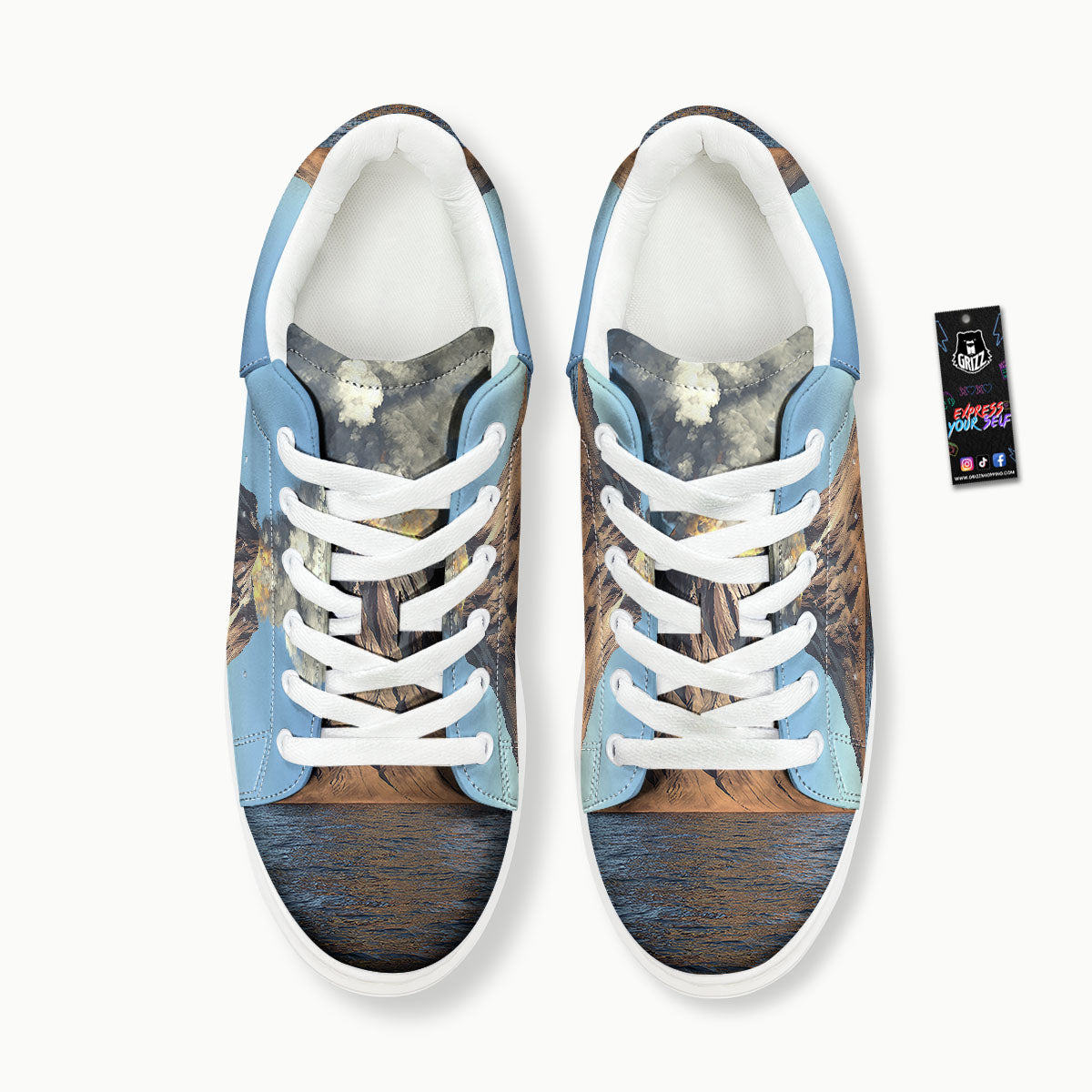 Eruption Volcano Print Platform Shoes-grizzshop