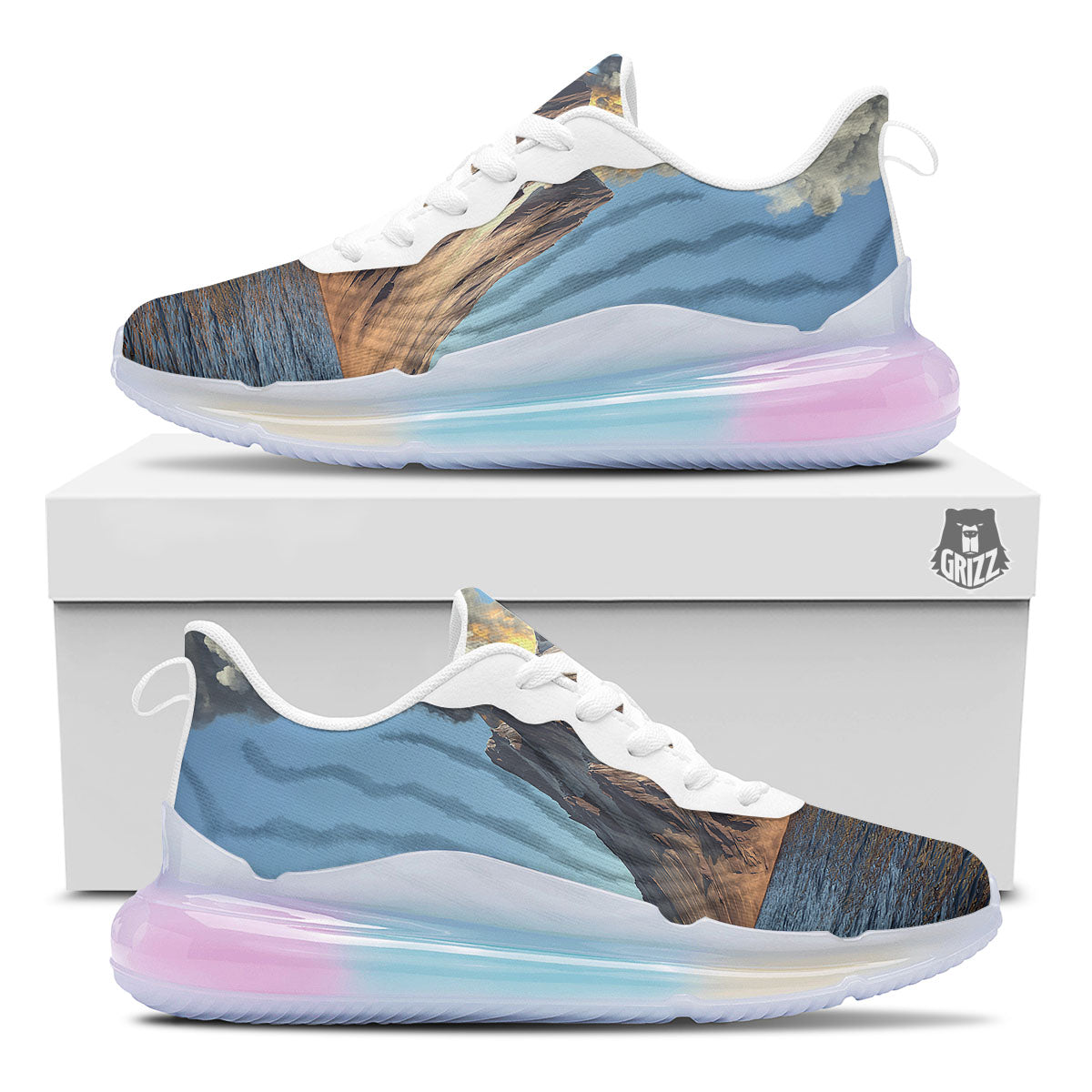 Eruption Volcano Print Running Sneakers-grizzshop