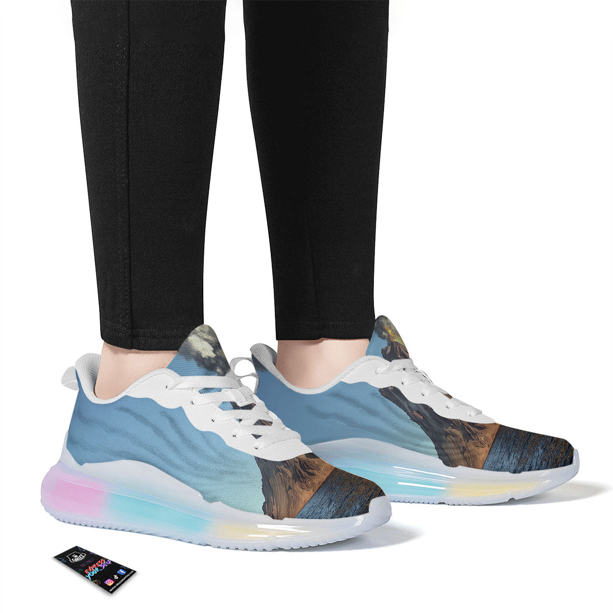 Eruption Volcano Print Running Sneakers-grizzshop