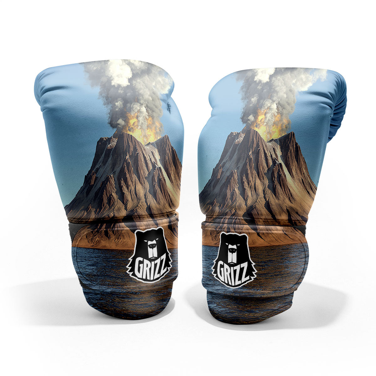 Eruption Volcano Print Pro Boxing Glove