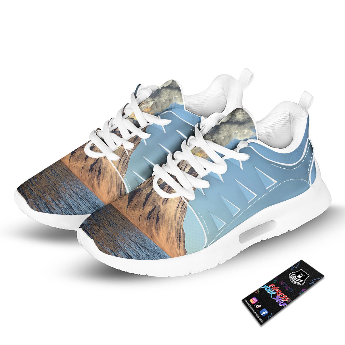 Eruption Volcano Print Tennis Shoes-grizzshop