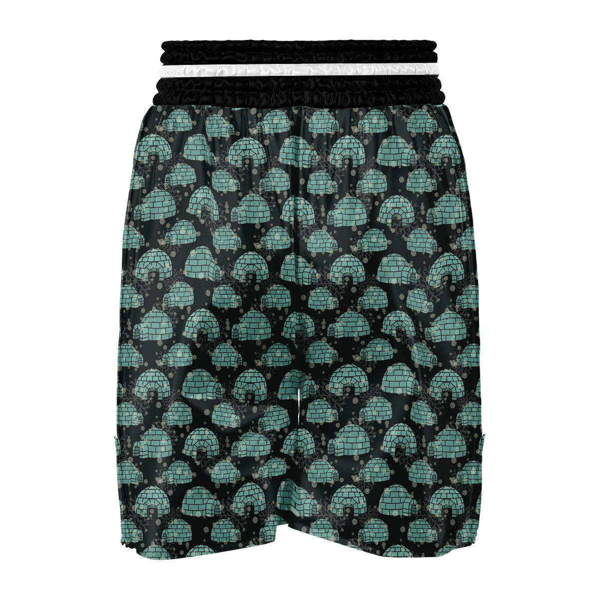 Eskimo Igloo Print Pattern Boxing Shorts-grizzshop