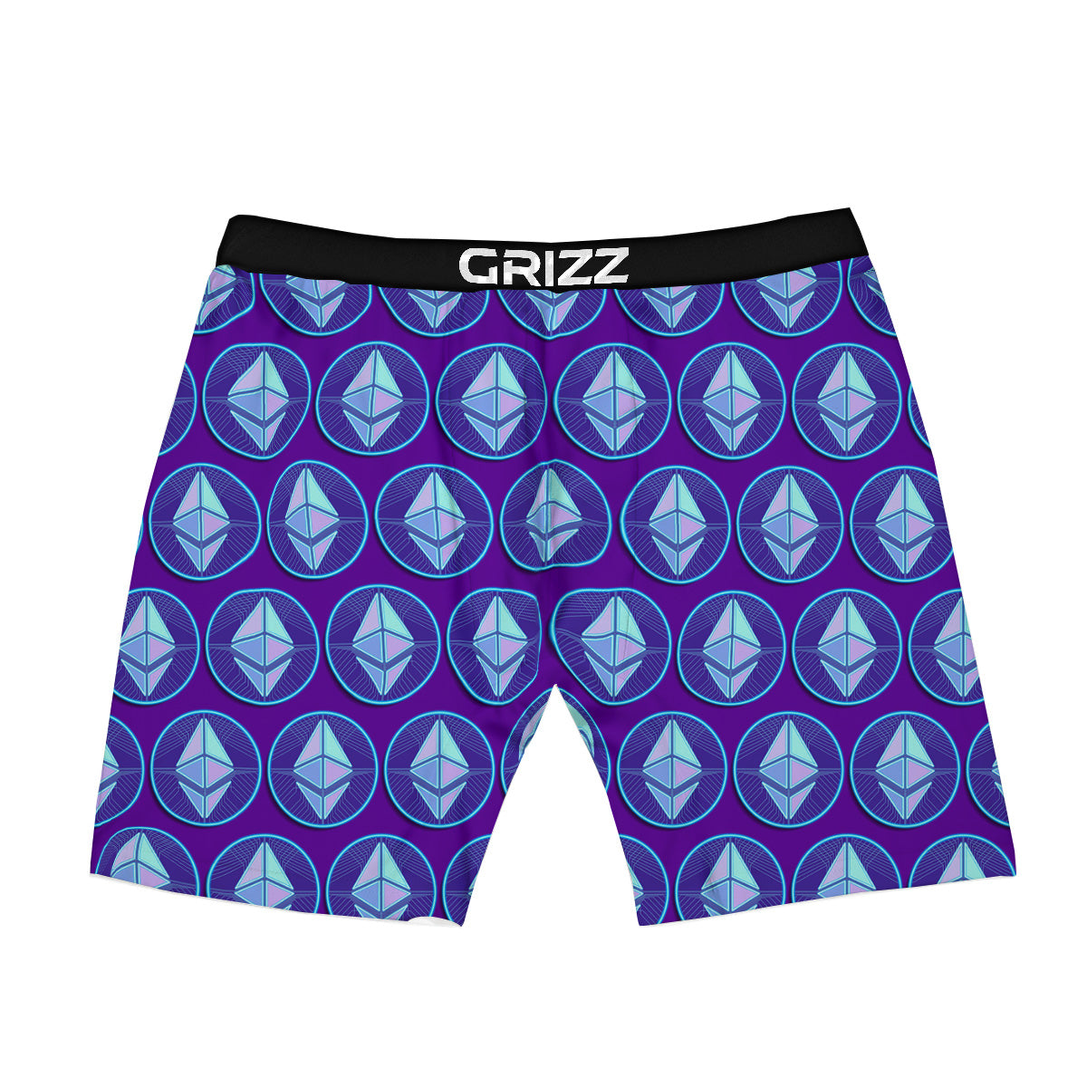 Ethereum Cryptocurrency Print Pattern Boxer Briefs-grizzshop
