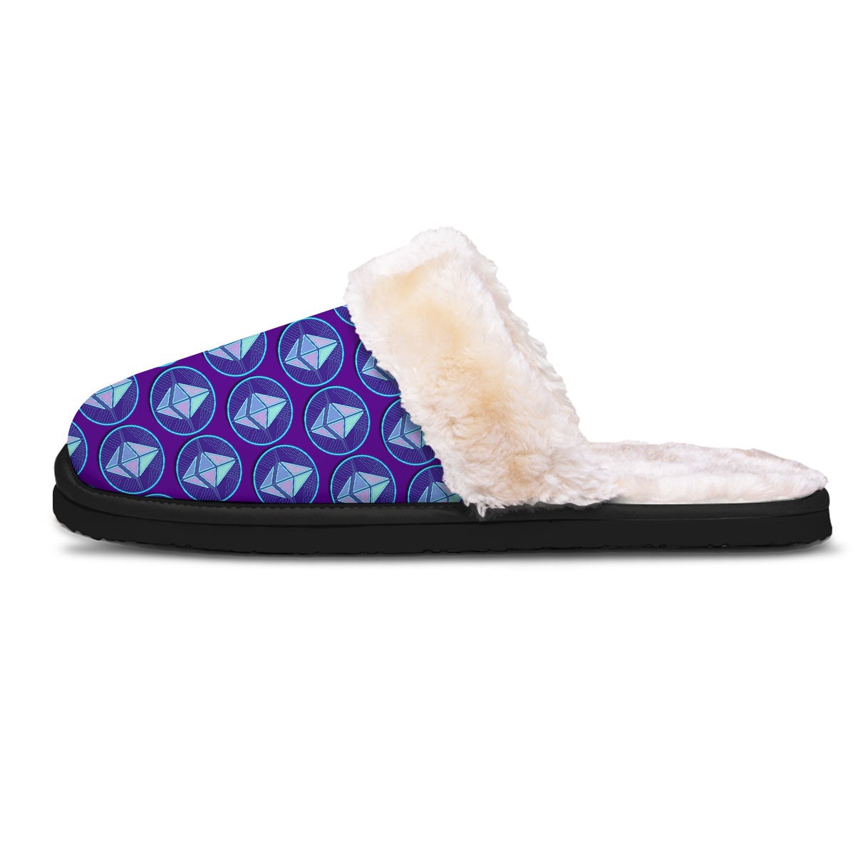 Ethereum Cryptocurrency Print Pattern Slippers-grizzshop