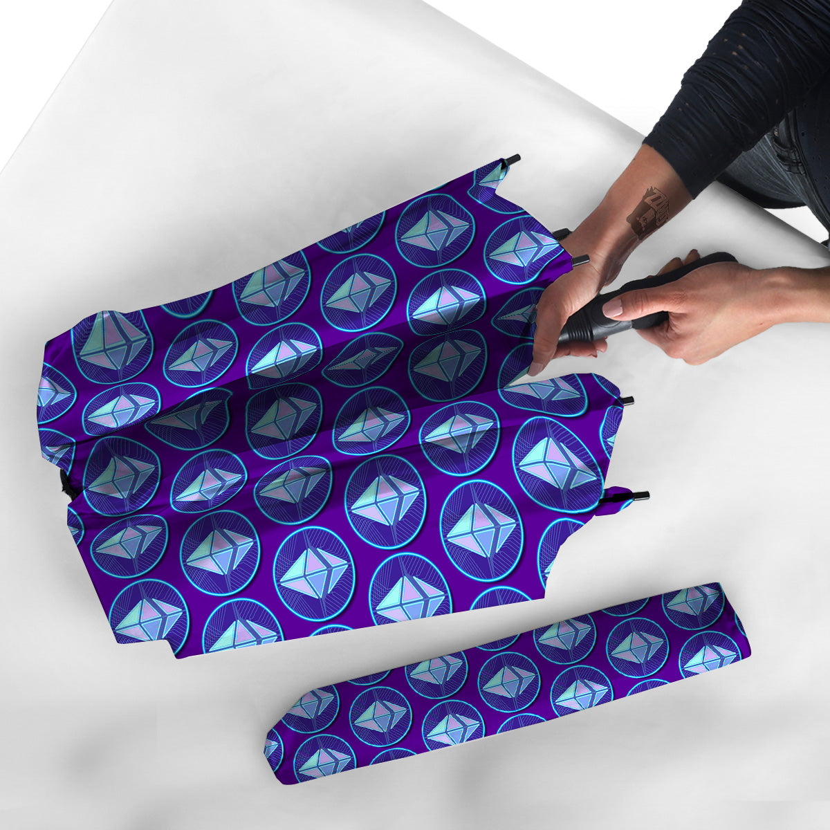 Ethereum Cryptocurrency Print Pattern Umbrella-grizzshop