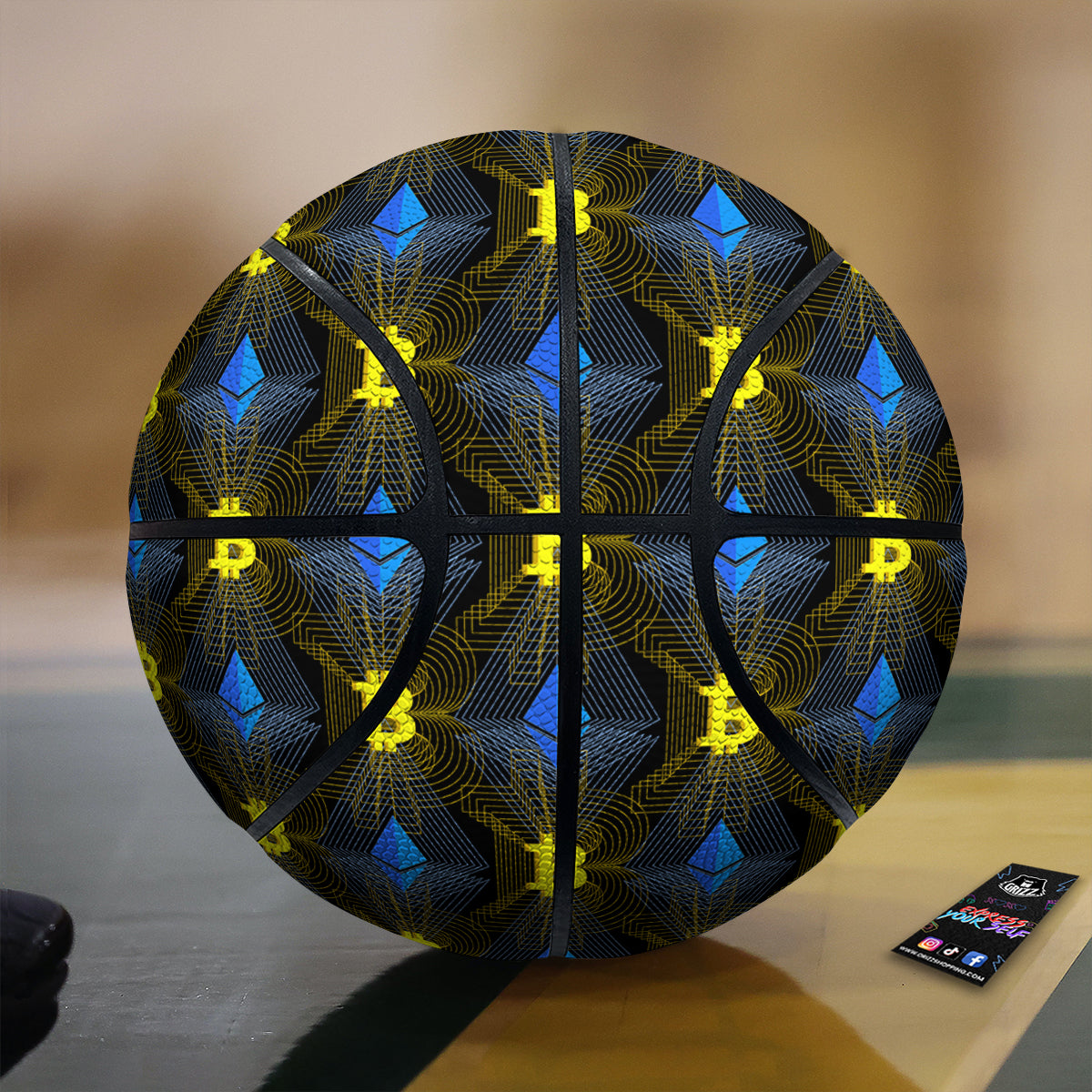 Ethereum And Bitcoin Print Pattern Basketball