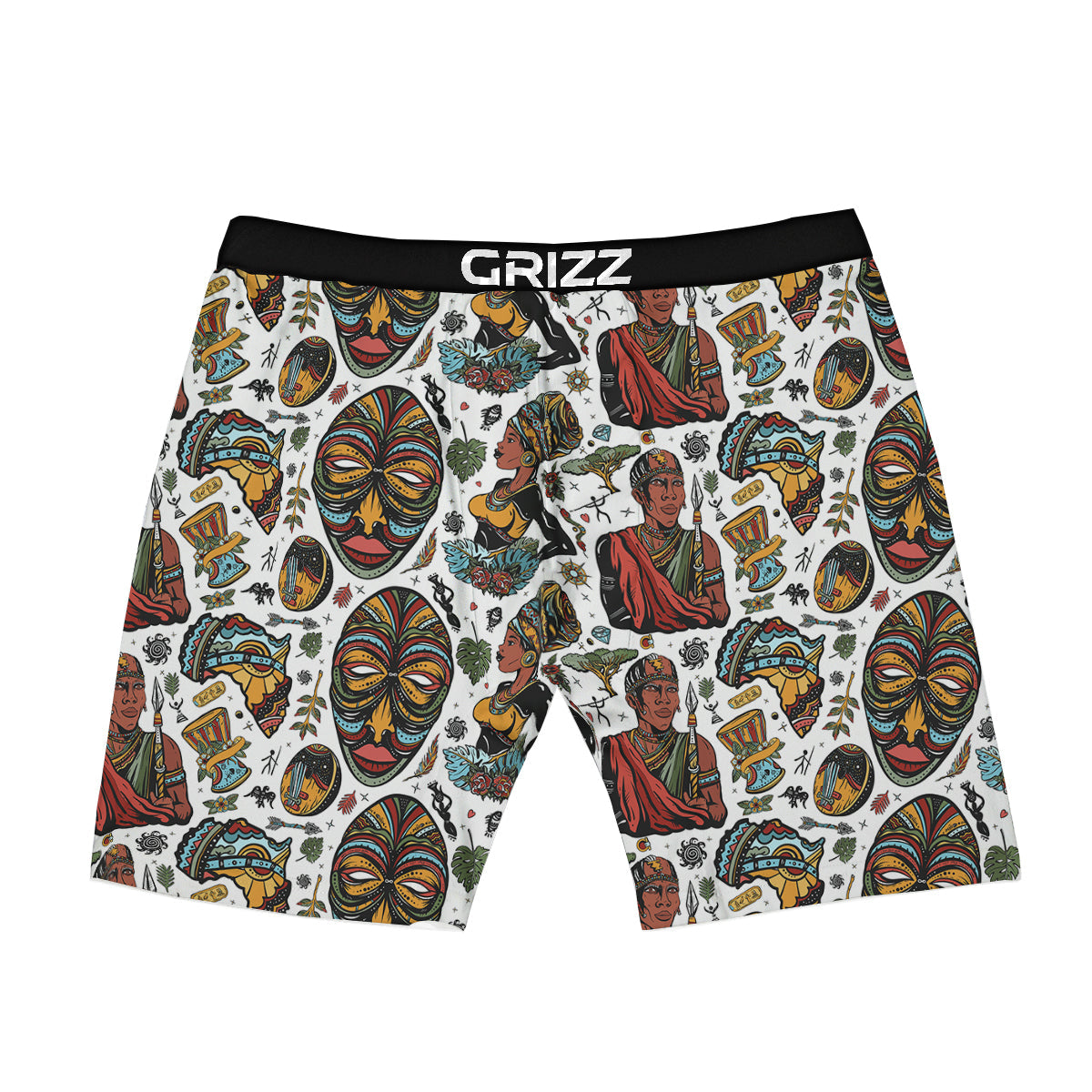 Ethnic Afro African Print Pattern Boxer Briefs-grizzshop