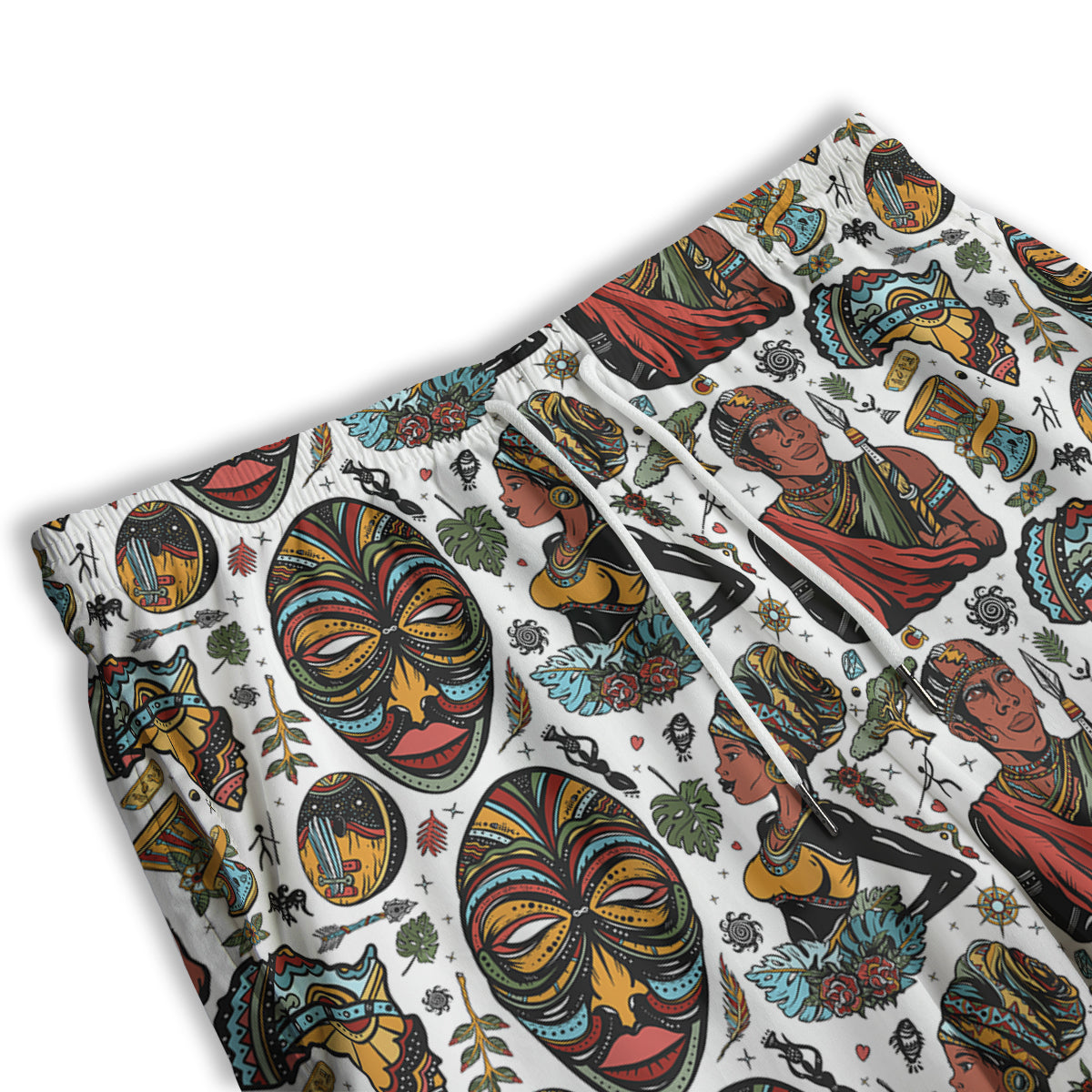 Ethnic Afro African Print Pattern Men's Athletic Shorts