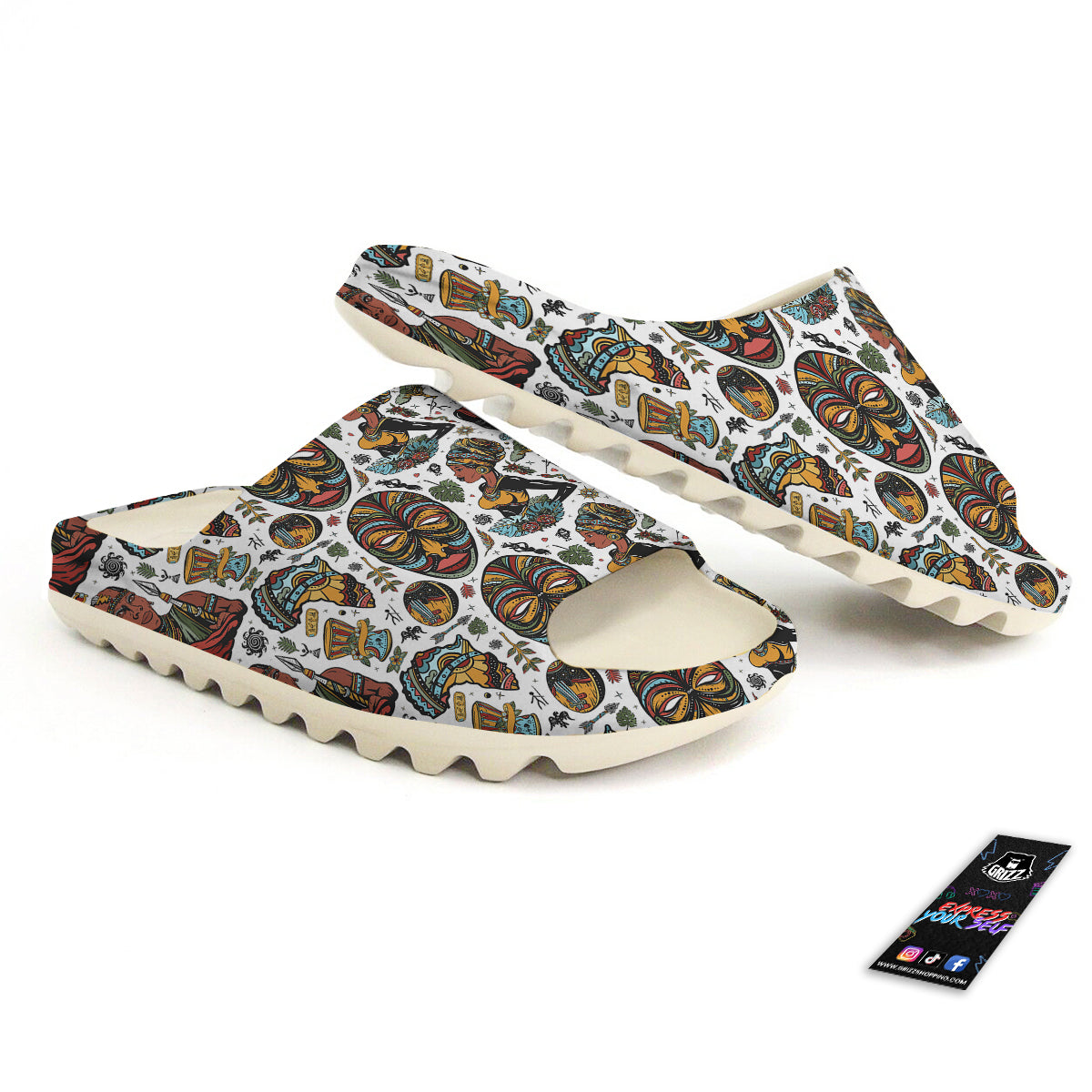 Ethnic Afro African Print Pattern Sandals-grizzshop